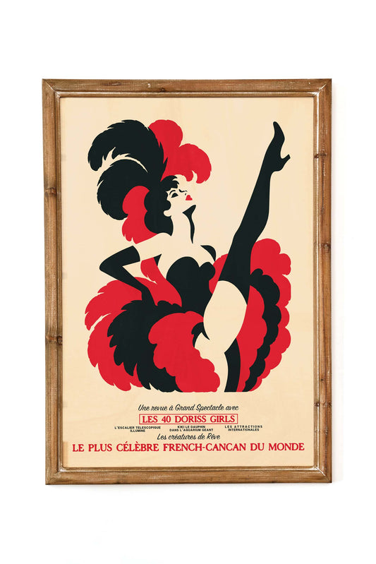 French Can Can Vintage Dance Poster Print