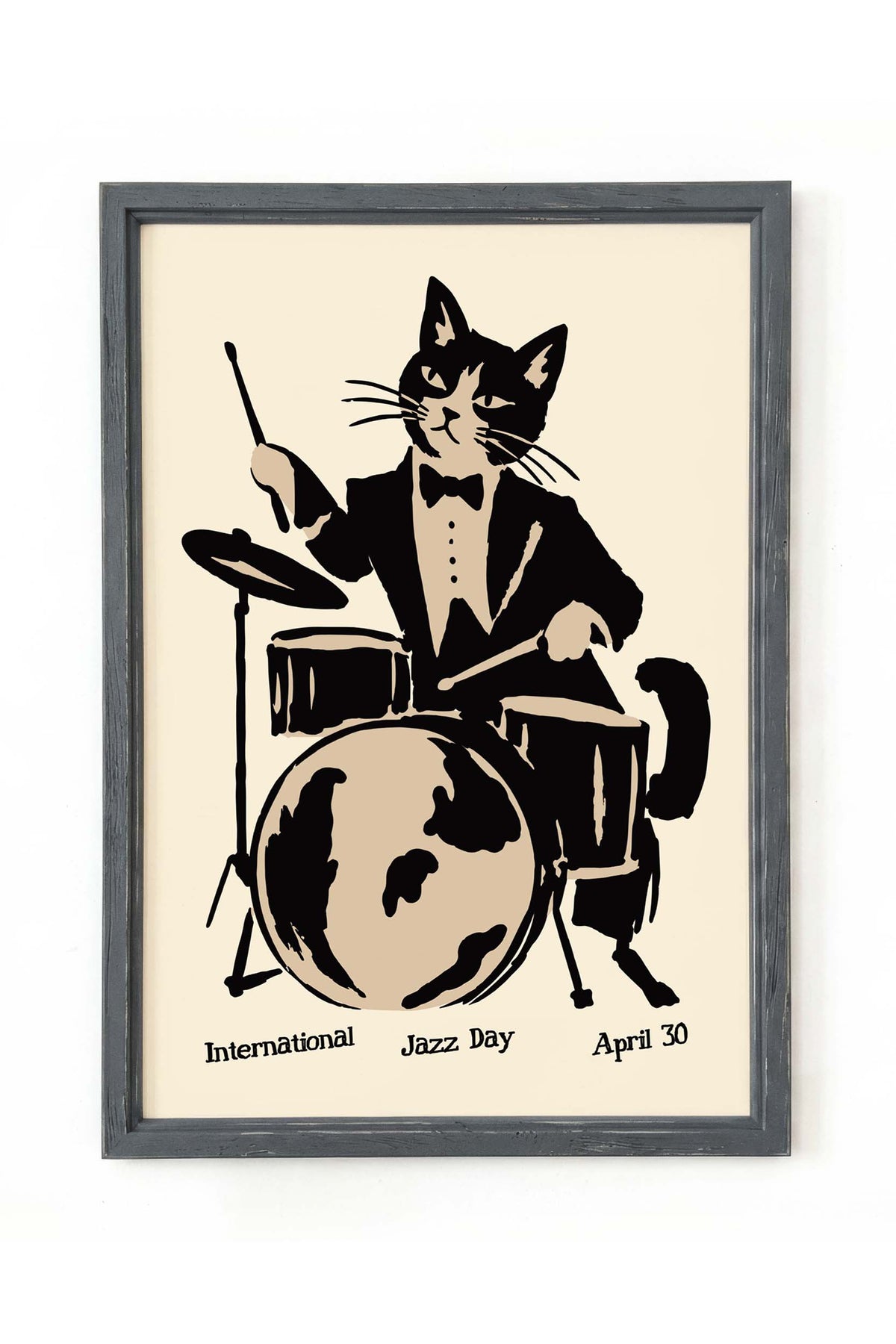 International Jazz Day Cat Print