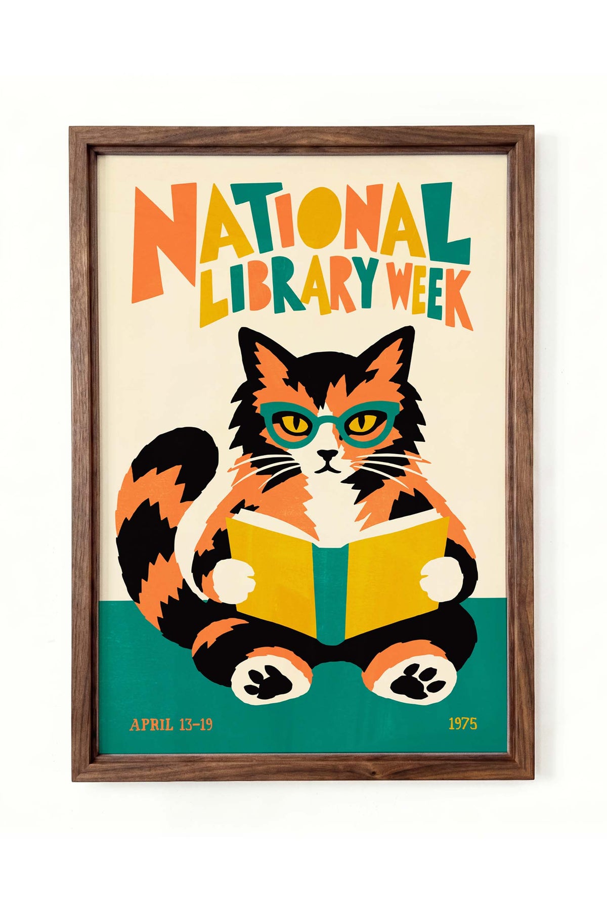 National Library Week Cat Print