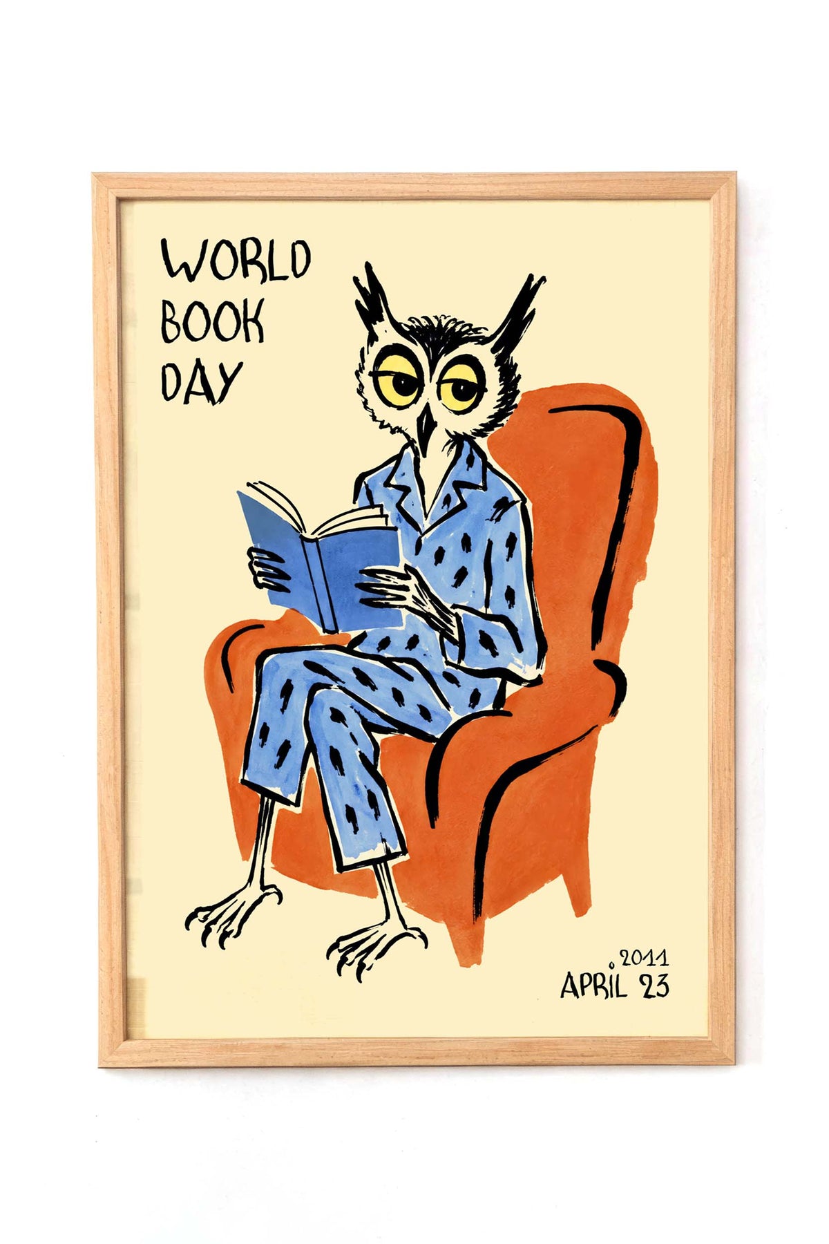World Book Day Owl Reading Poster