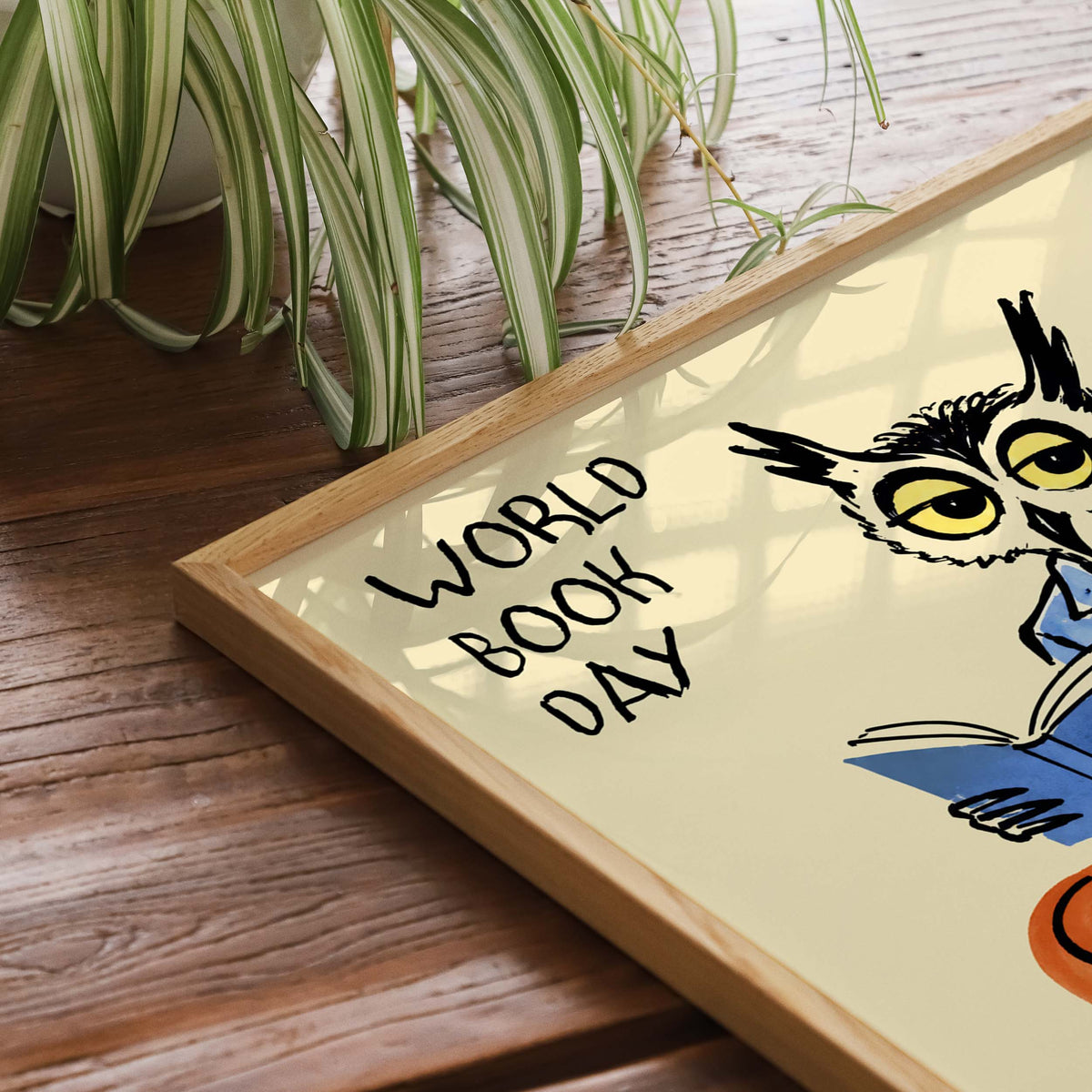 World Book Day Owl Reading Poster