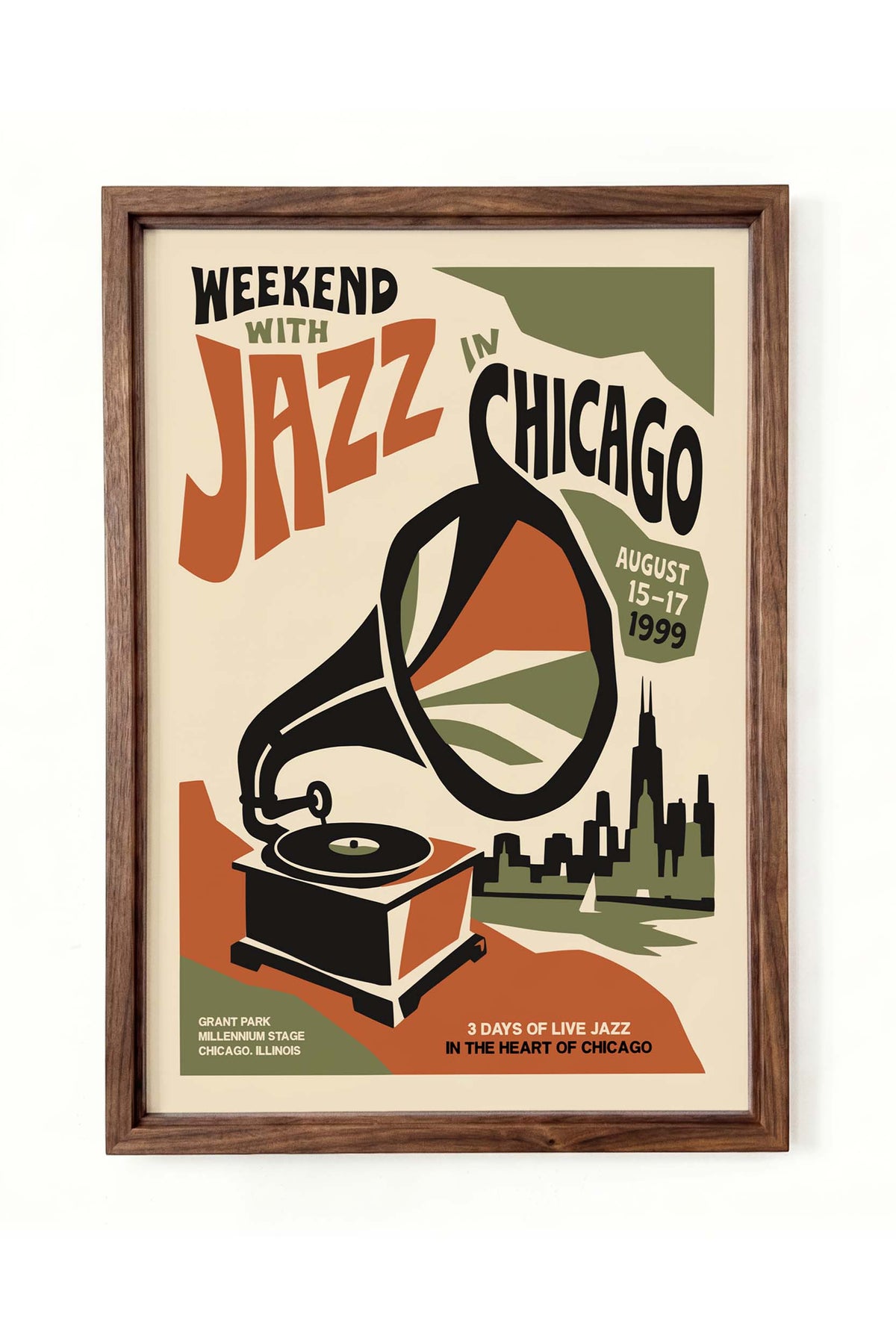 Chicago Jazz Weekend Record Print