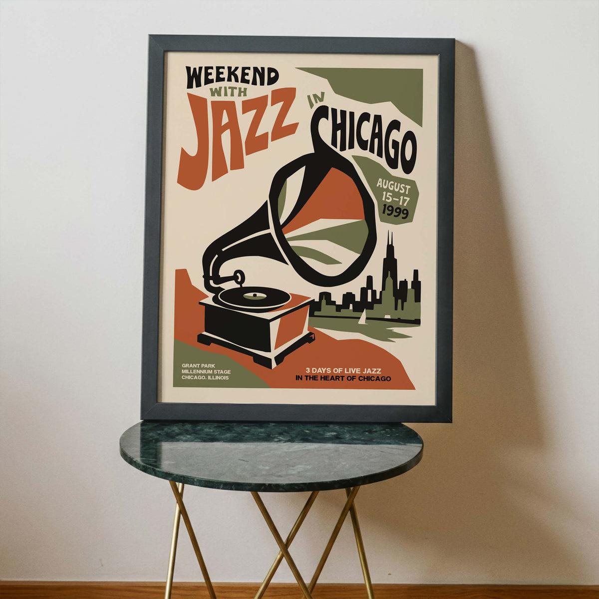Chicago Jazz Weekend Record Print