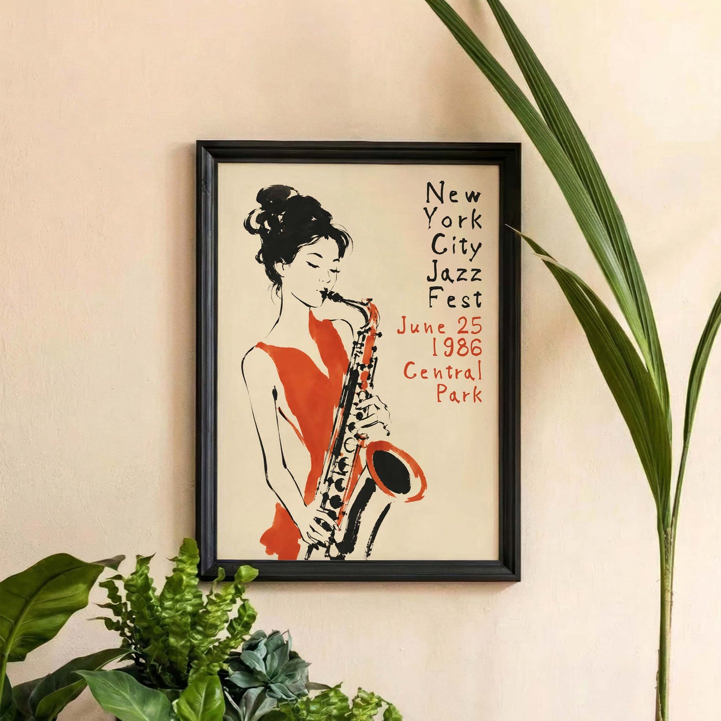 New York Jazz Saxophone Poster