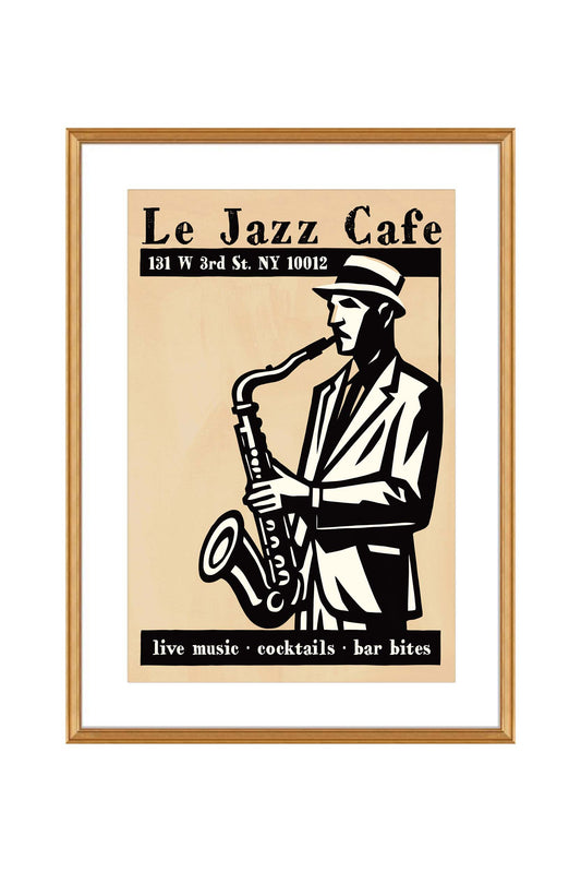 Jazz Saxophone Music Poster Print