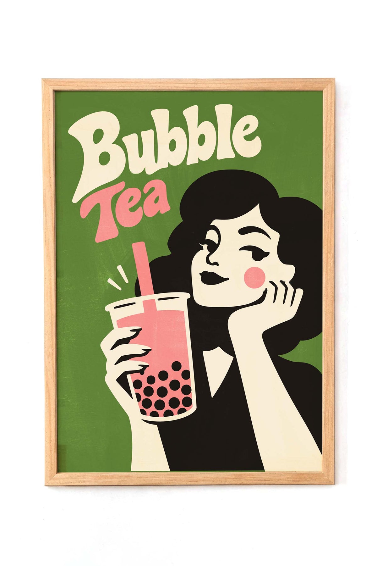 Bubble Tea Girl Poster Print