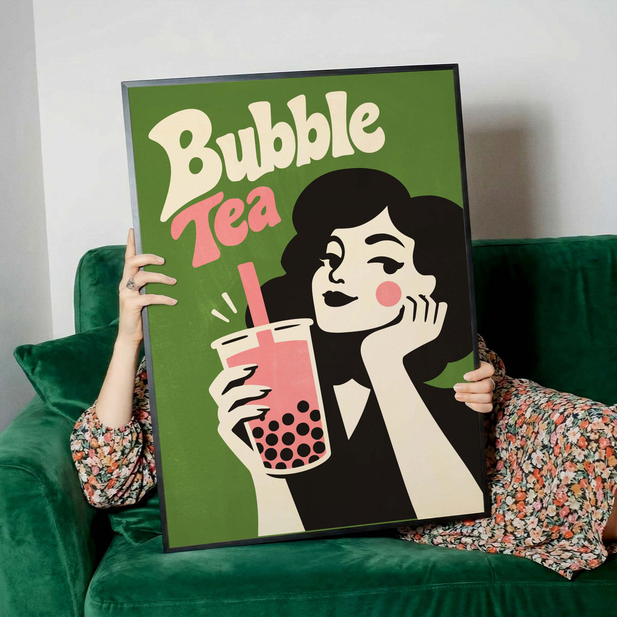Bubble Tea Girl Poster Print