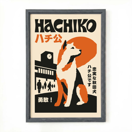Hachiko Tokijski Pies Plakat Przedpokój