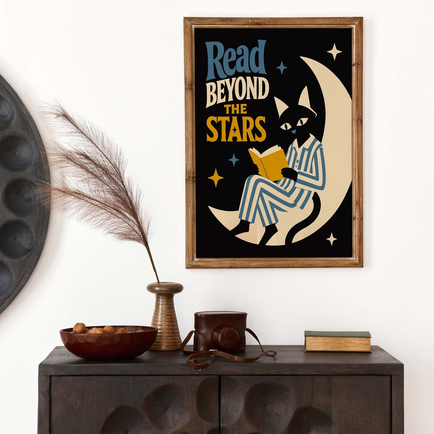 Read Beyond Stars Cat Poster Bedroom