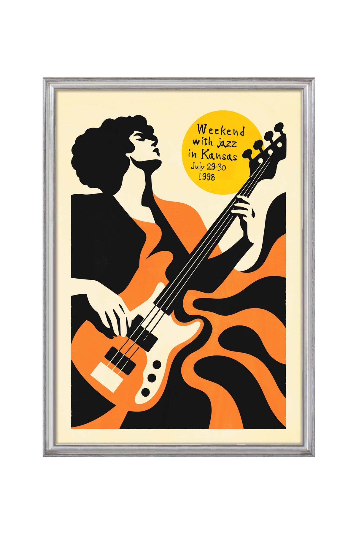 Jazz Bass Guitar Music Poster Print