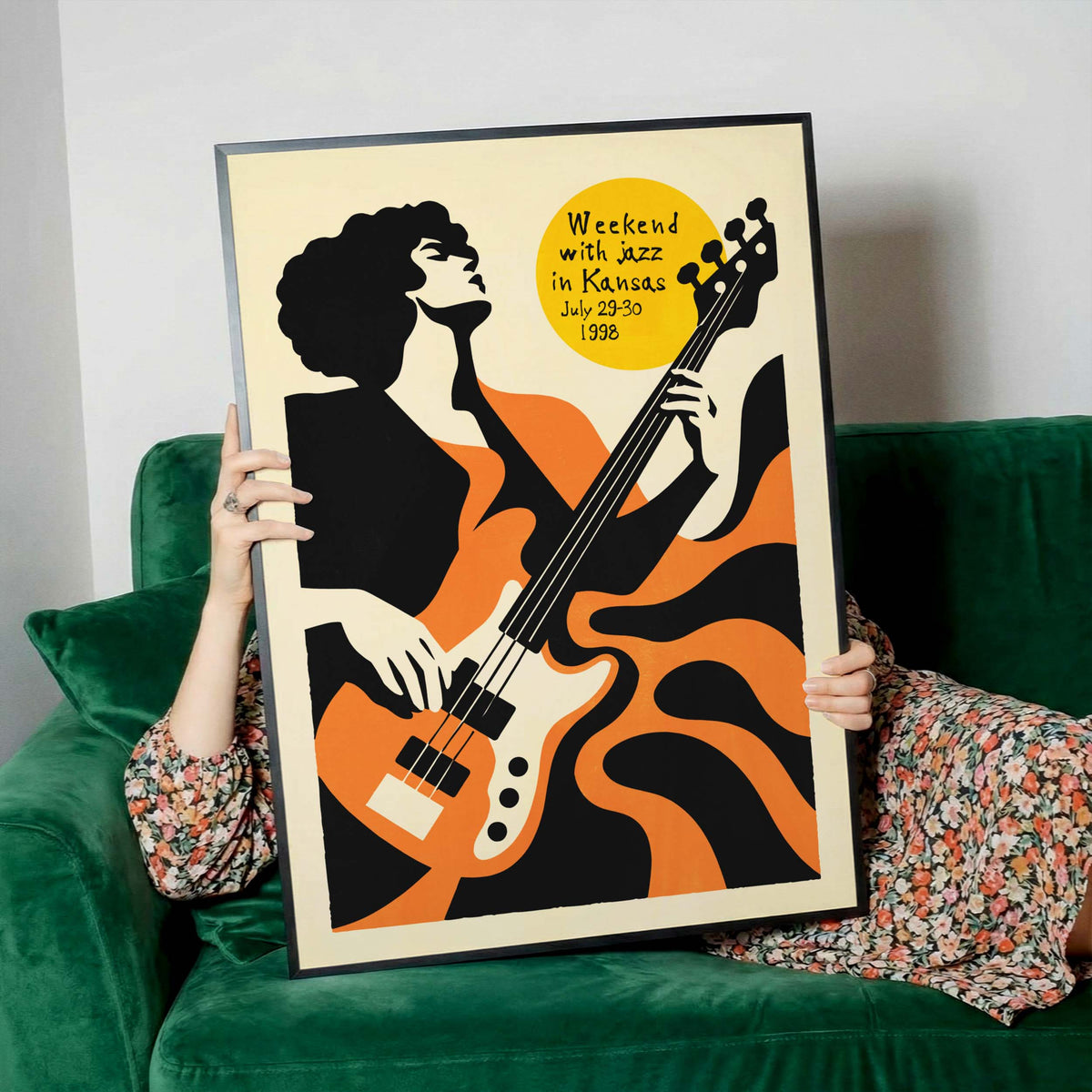 Jazz Bass Guitar Music Poster Print