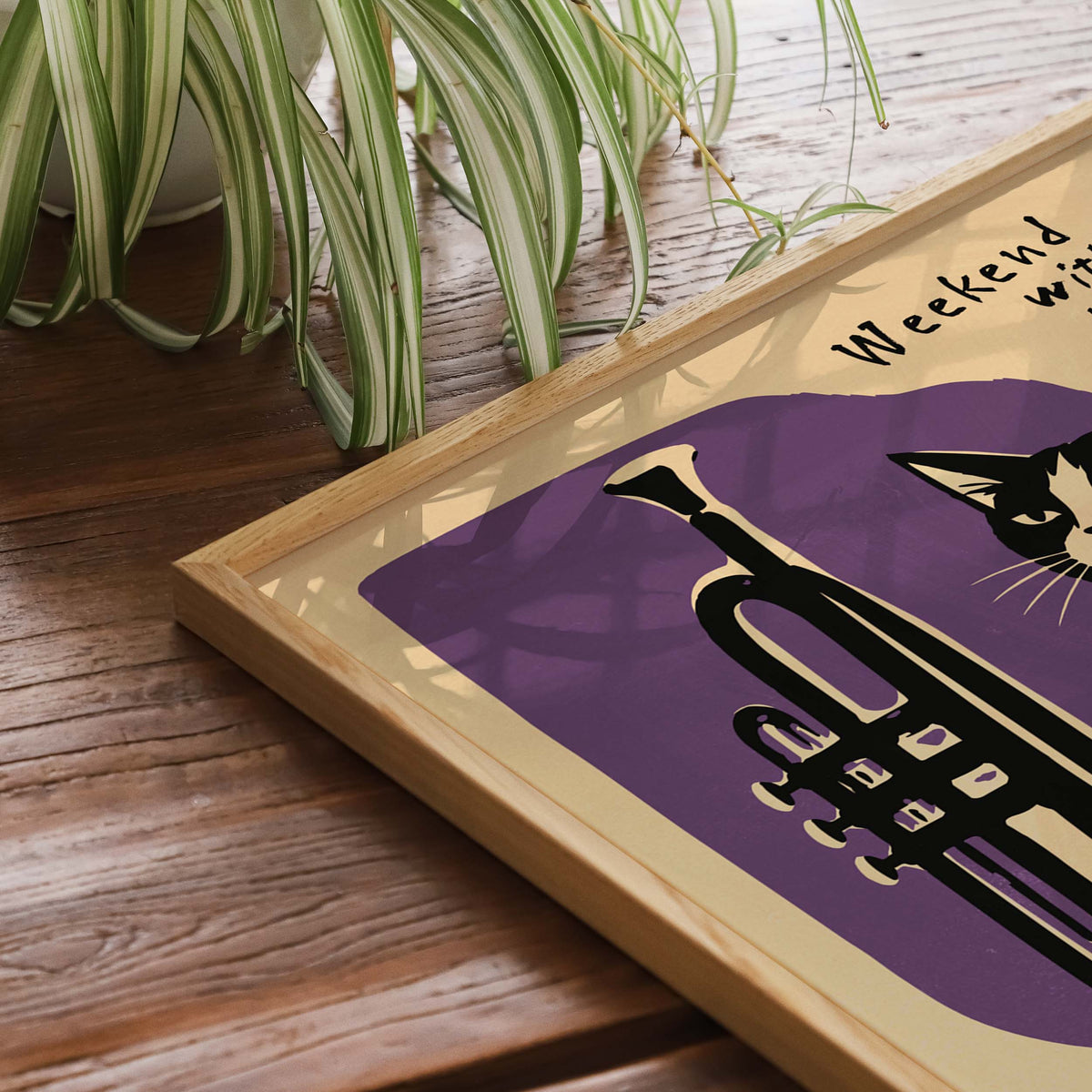 Kansas Jazz Cat Tuba Print