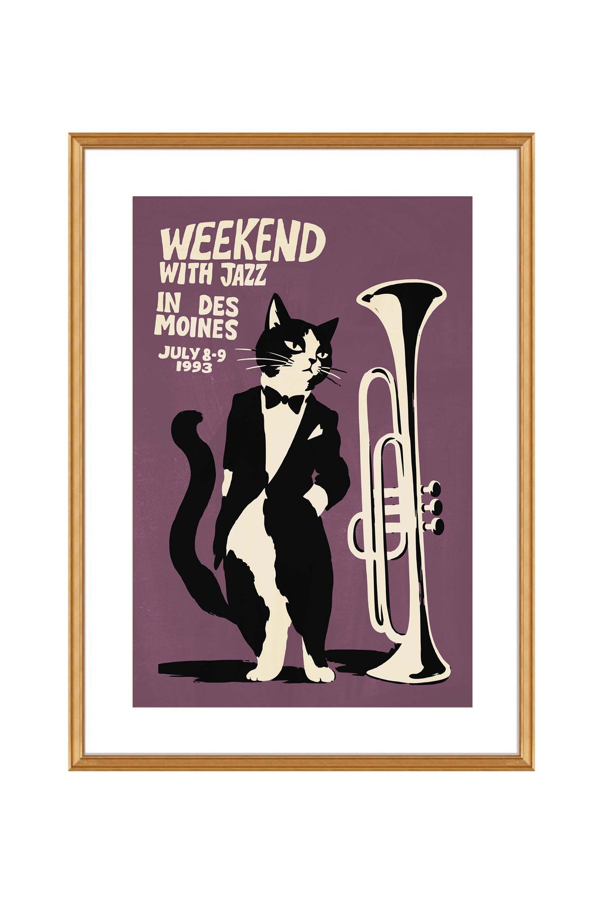 Des Moines Jazz Cat Print