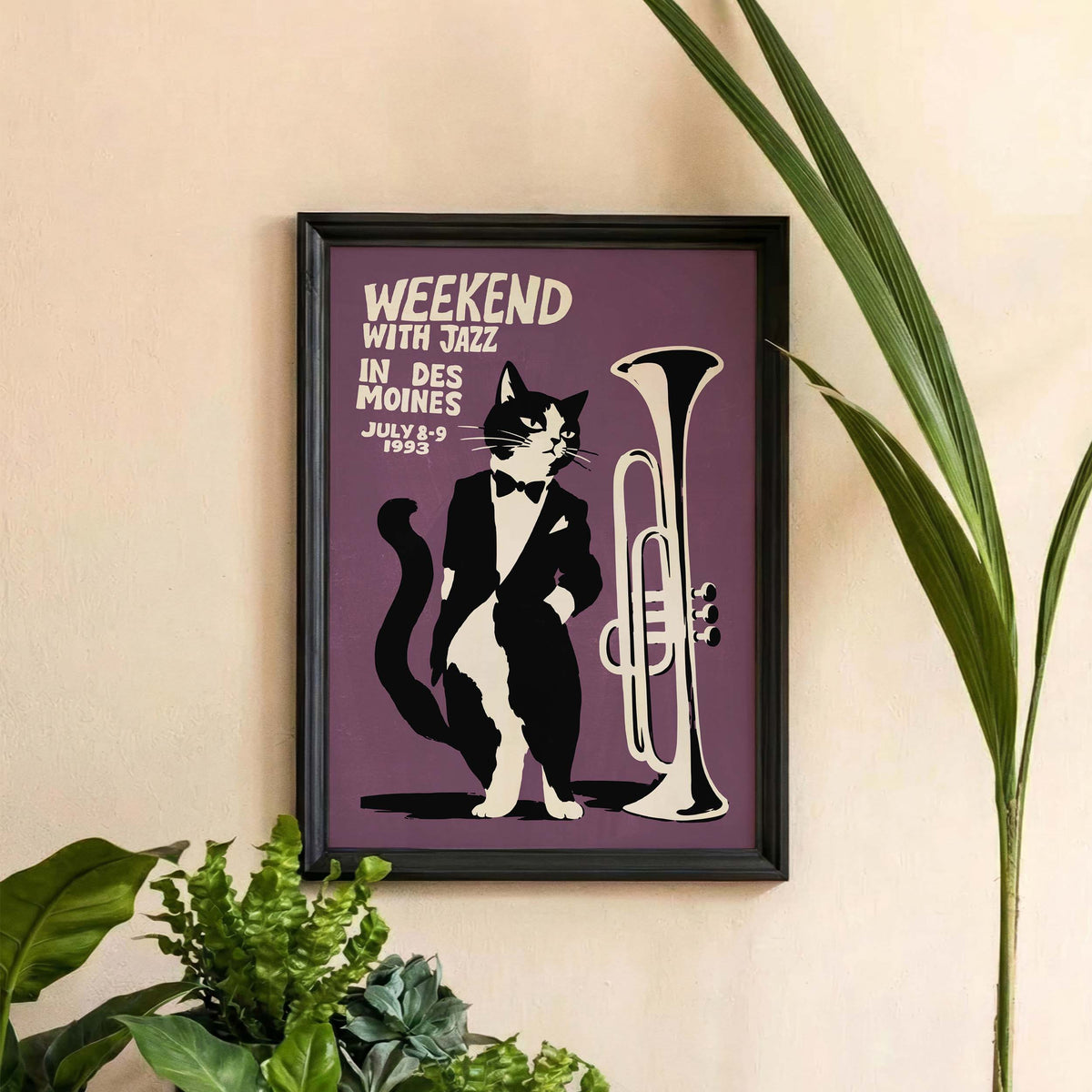 Des Moines Jazz Cat Print
