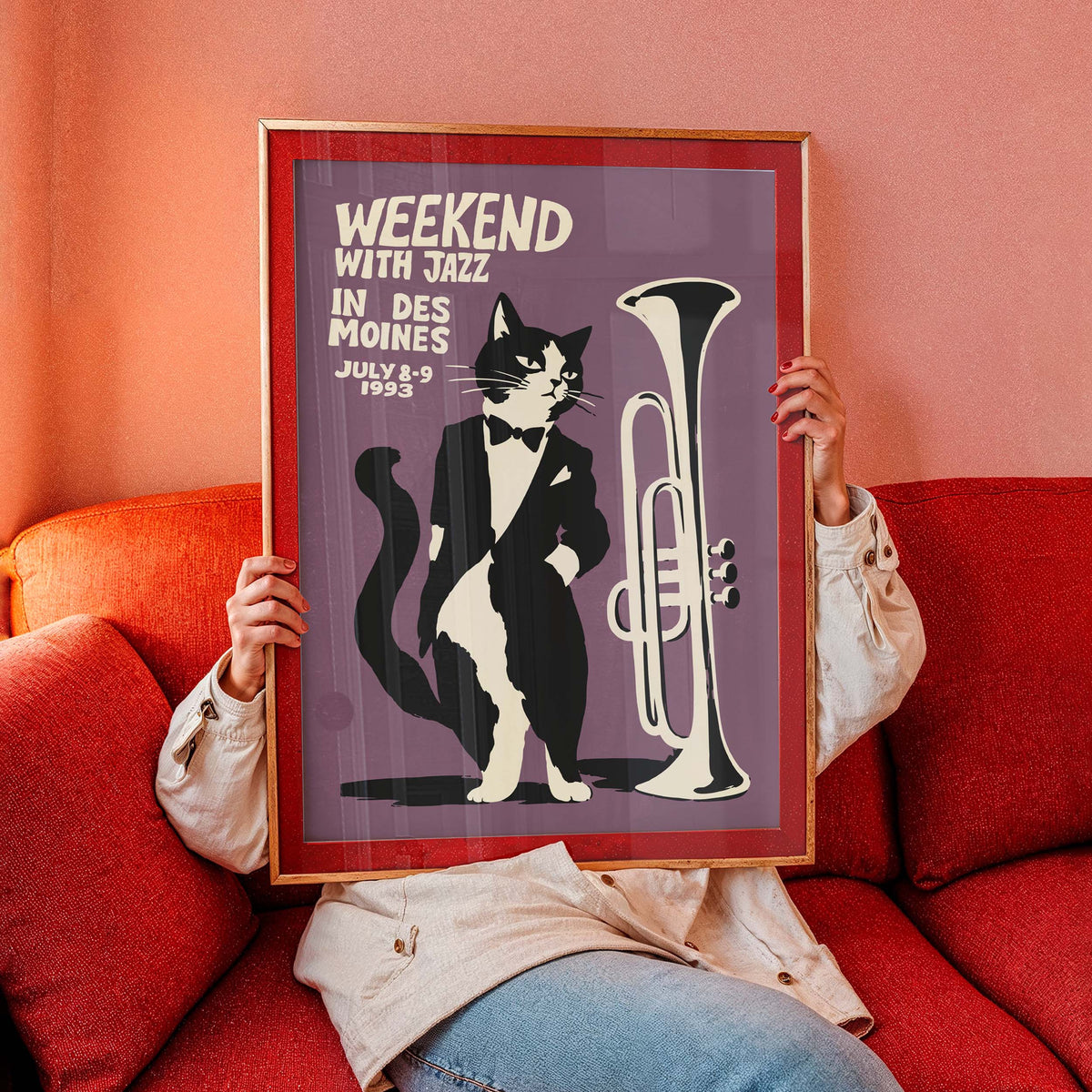 Des Moines Jazz Cat Print