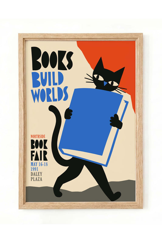 Northside Book Fair Cat Poster Print