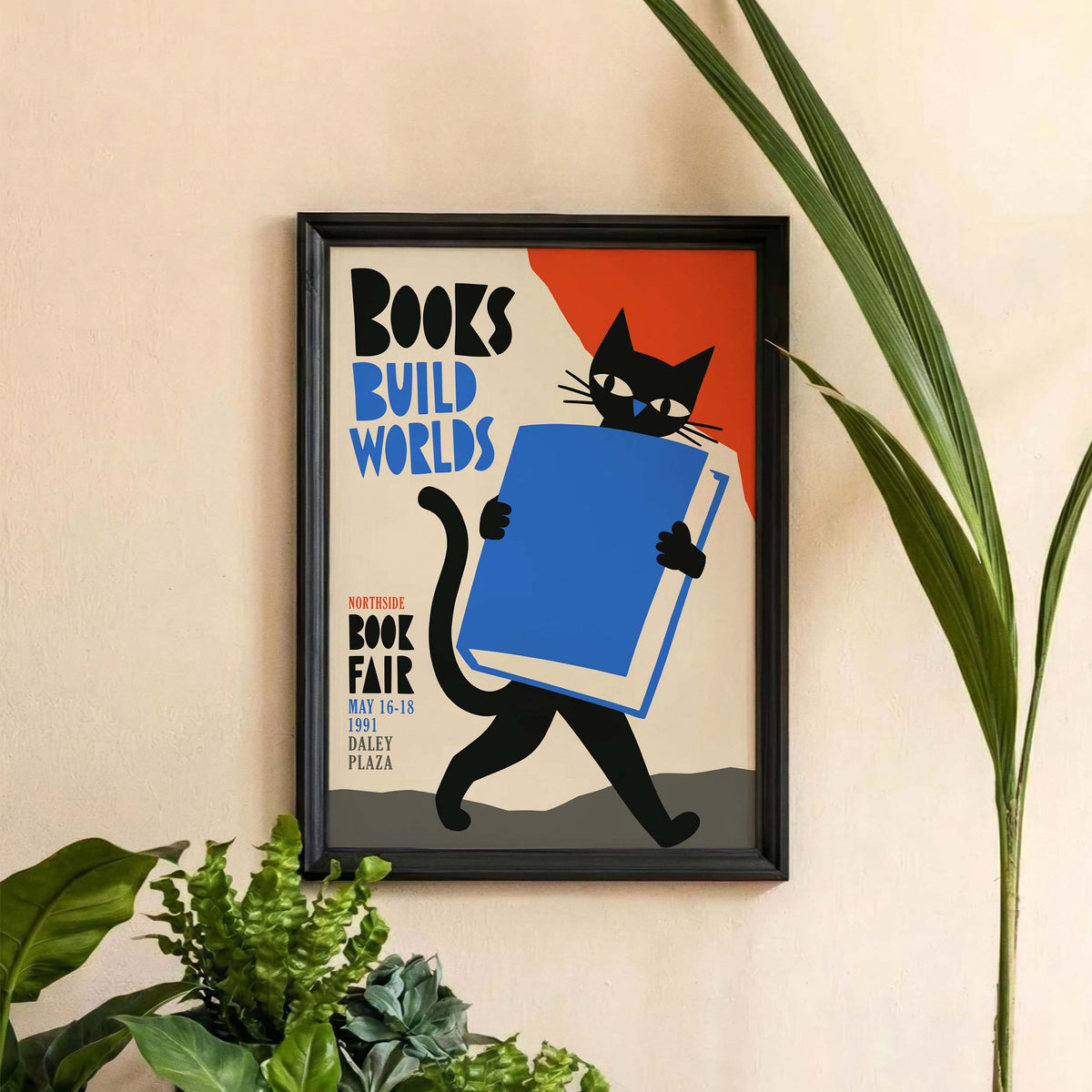 Northside Book Fair Cat Poster Print