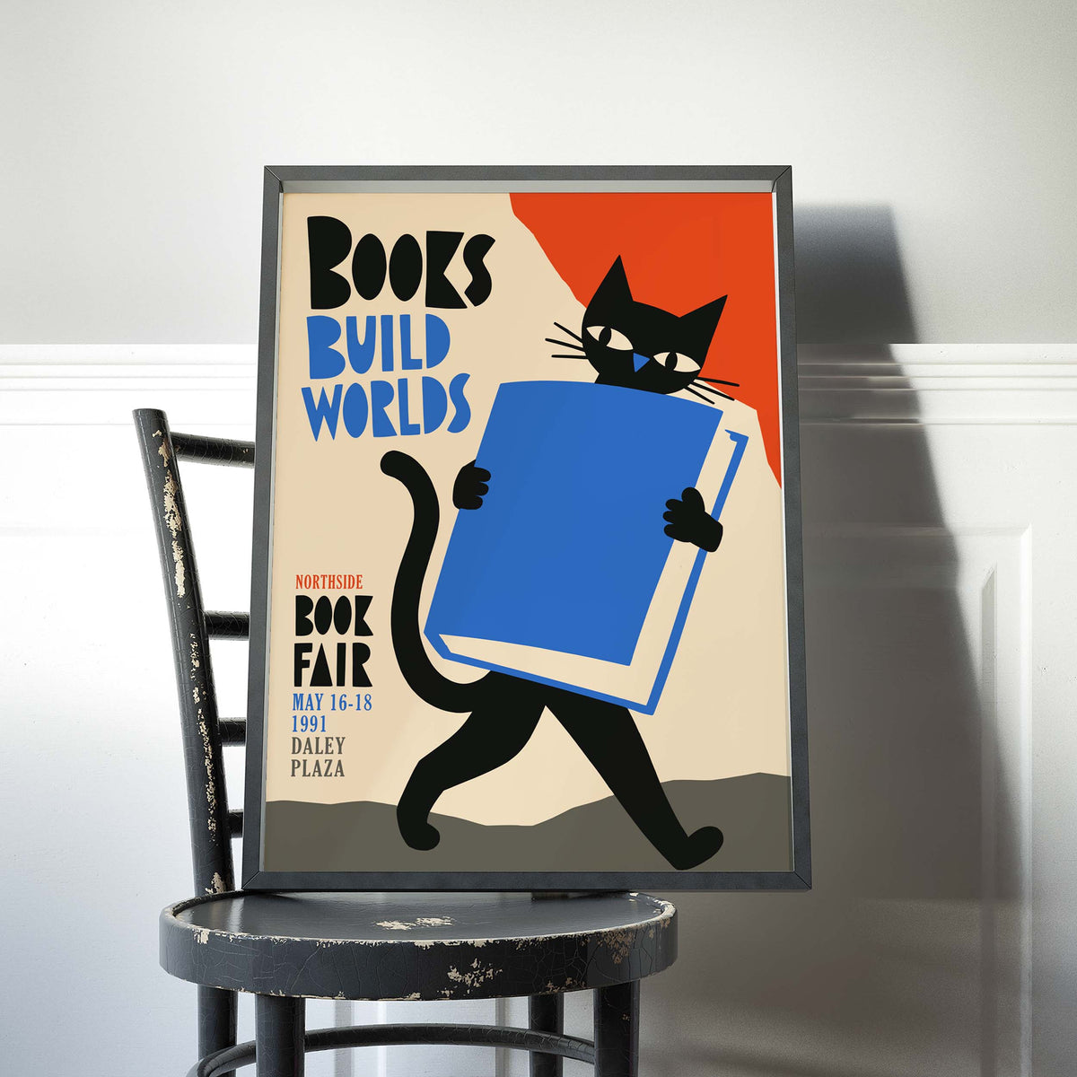 Northside Book Fair Cat Poster Print
