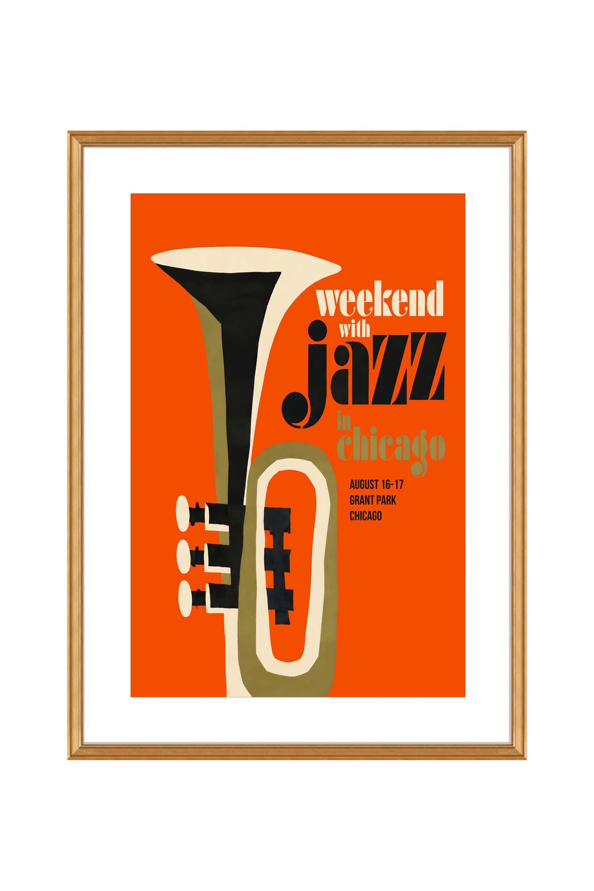 Jazz Weekend Chicago Trumpet Print