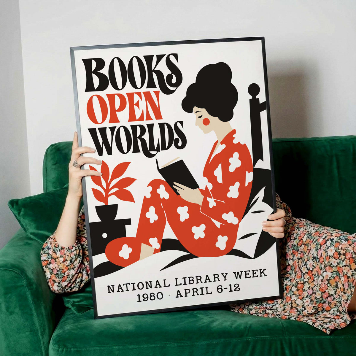 National Library Week Reading Poster Print