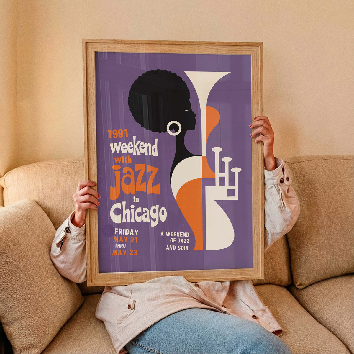 Chicago Jazz Trumpeter Poster