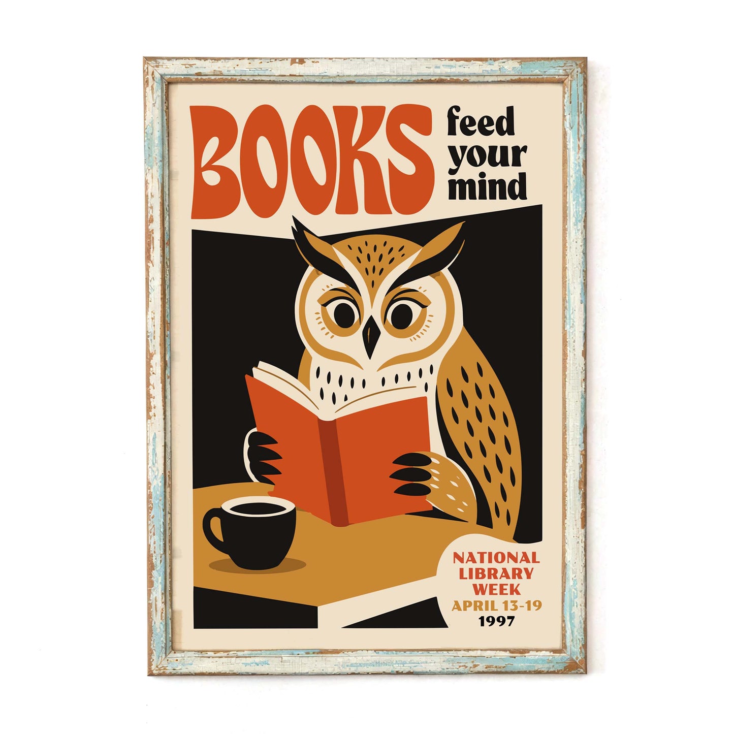 National Library Week Owl Poster Study