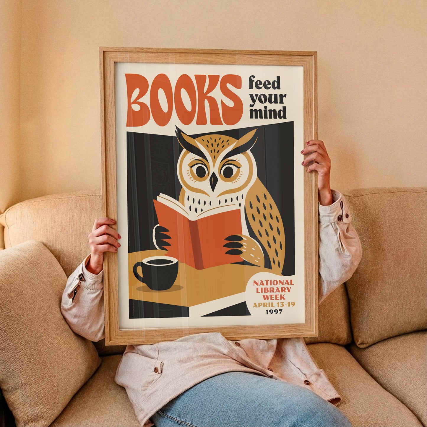 National Library Week Owl Poster Study