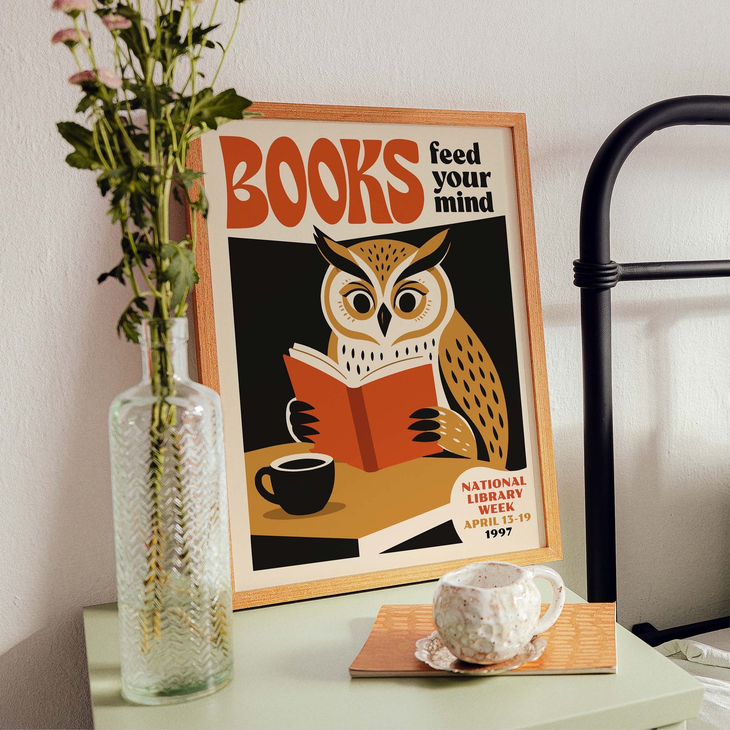 National Library Week Owl Poster Study
