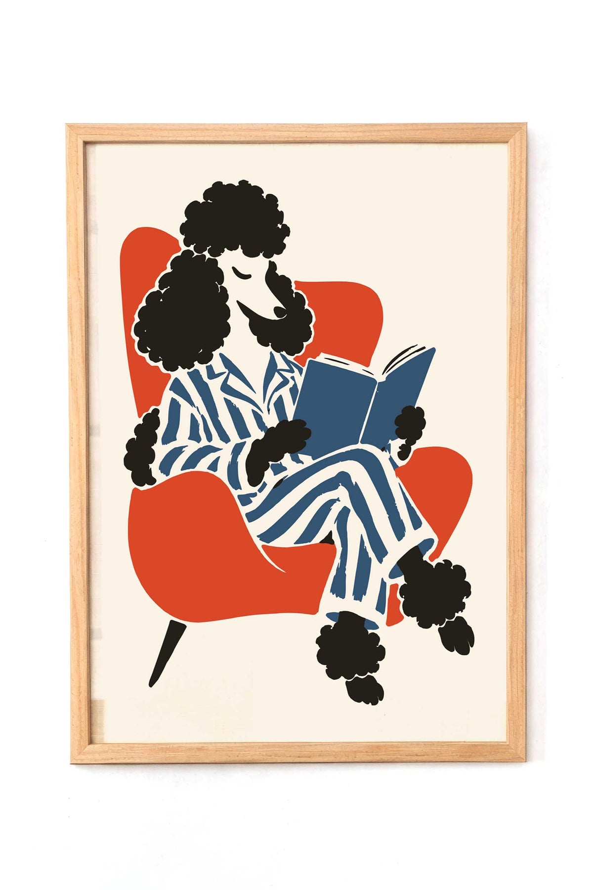 Reading Person Library Wall Art Print