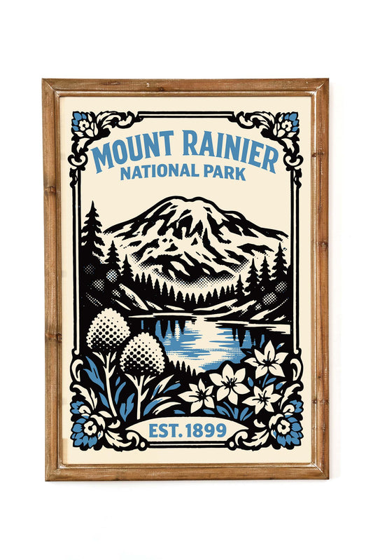 Mount Rainier Mountain Landscape Poster