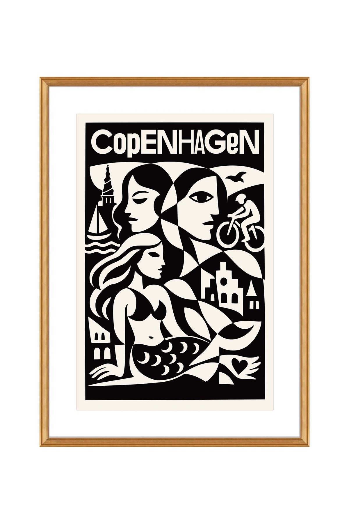 Copenhagen Denmark Travel Poster Print