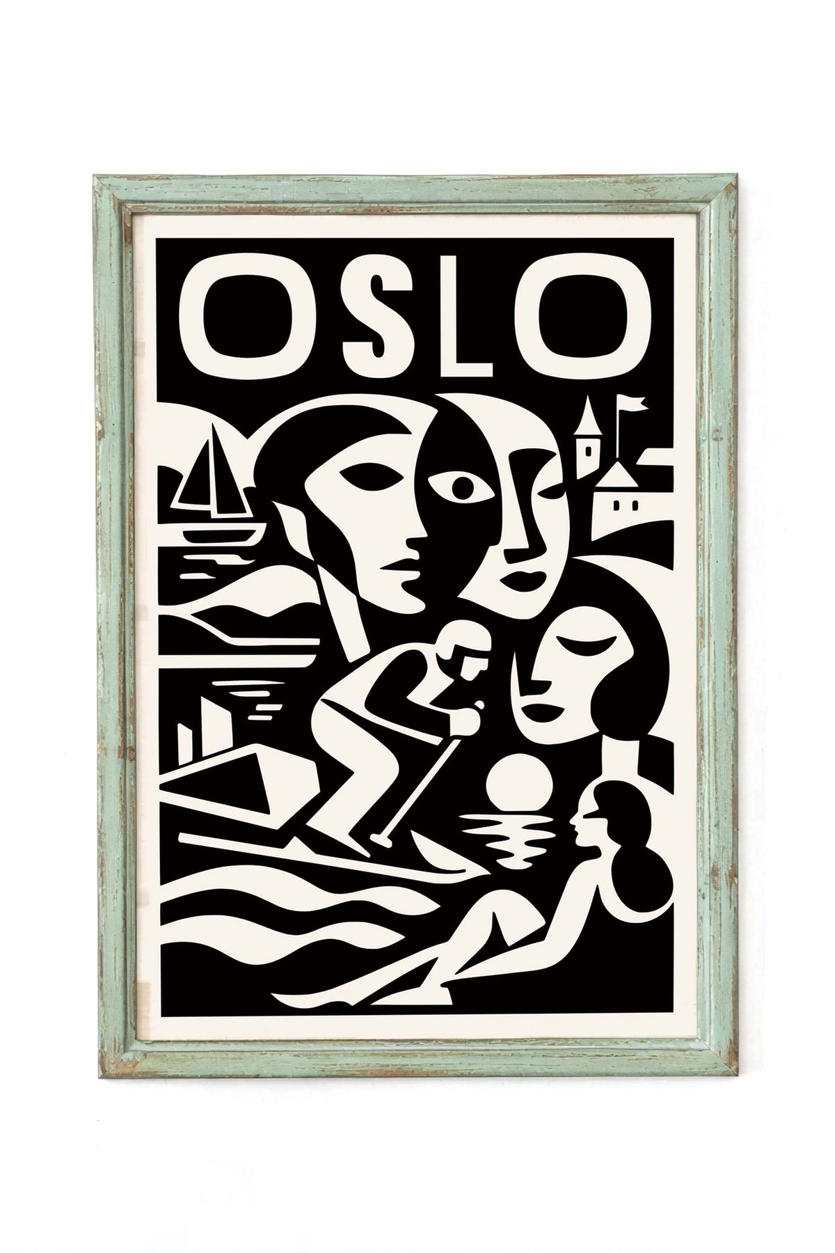 Oslo Scandinavian Travel Poster
