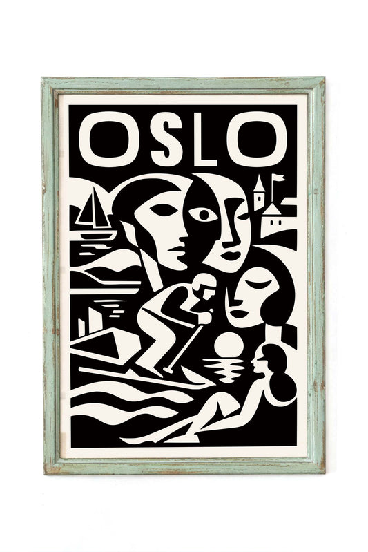 Oslo Scandinavian Travel Poster