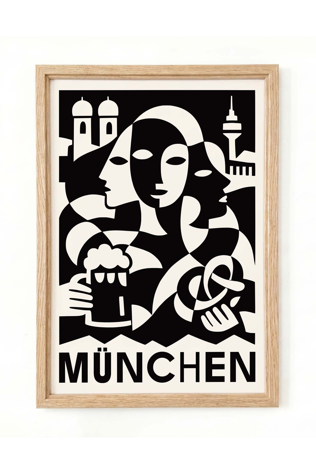 Munich Beer Pretzel Wall Art