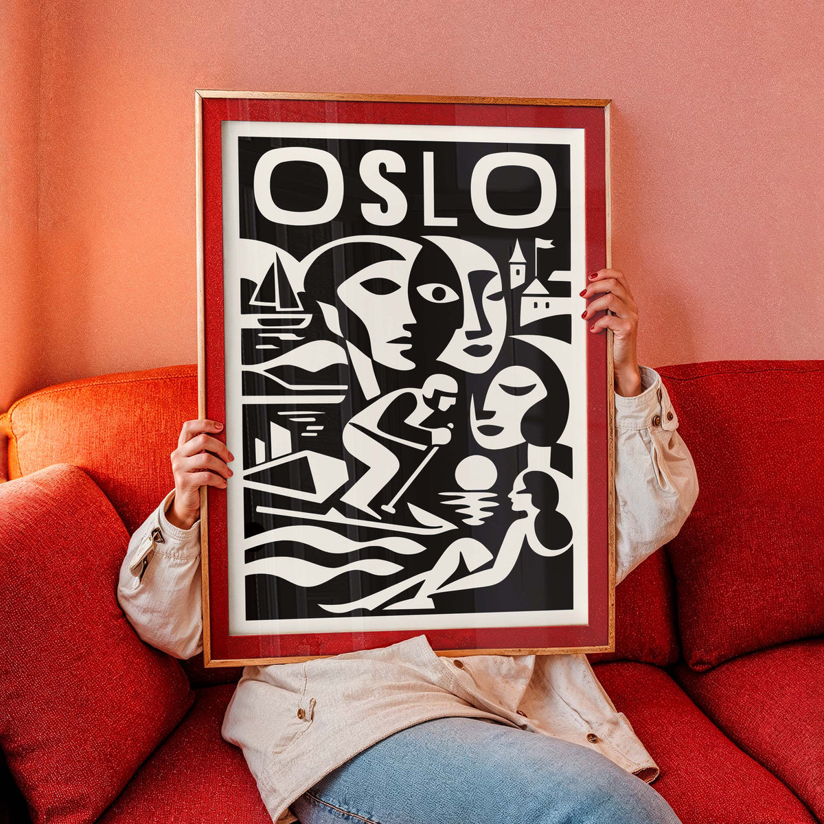 Oslo Scandinavian Travel Poster