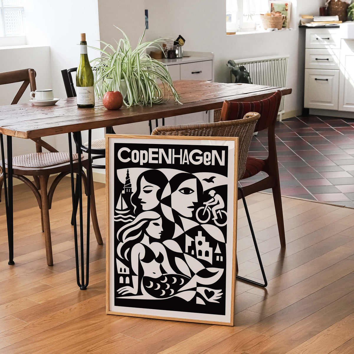 Copenhagen Denmark Travel Poster Print