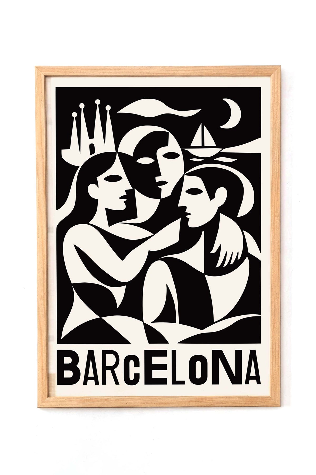 Barcelona Spain Travel Poster Print