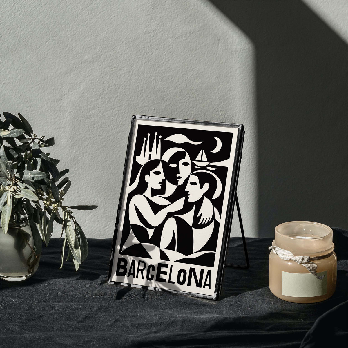 Barcelona Spain Travel Poster Print