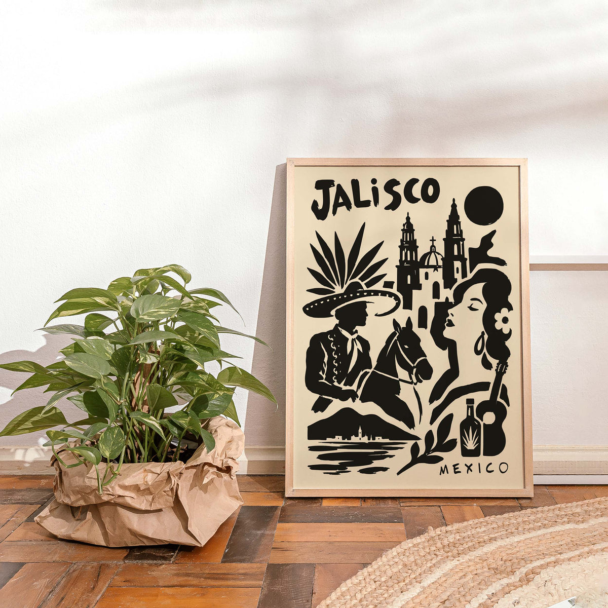 Jalisco Mexico Travel Poster Print Wall Art
