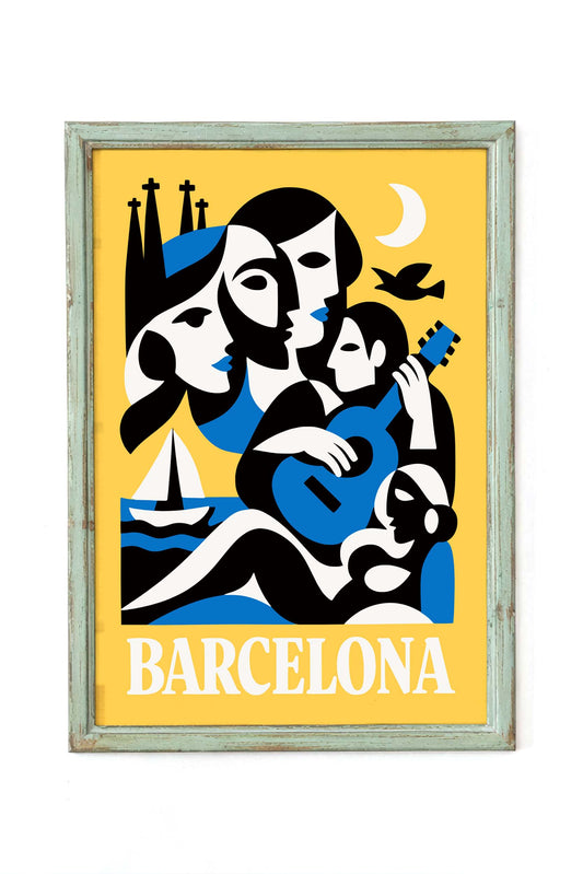 Barcelona Travel Poster