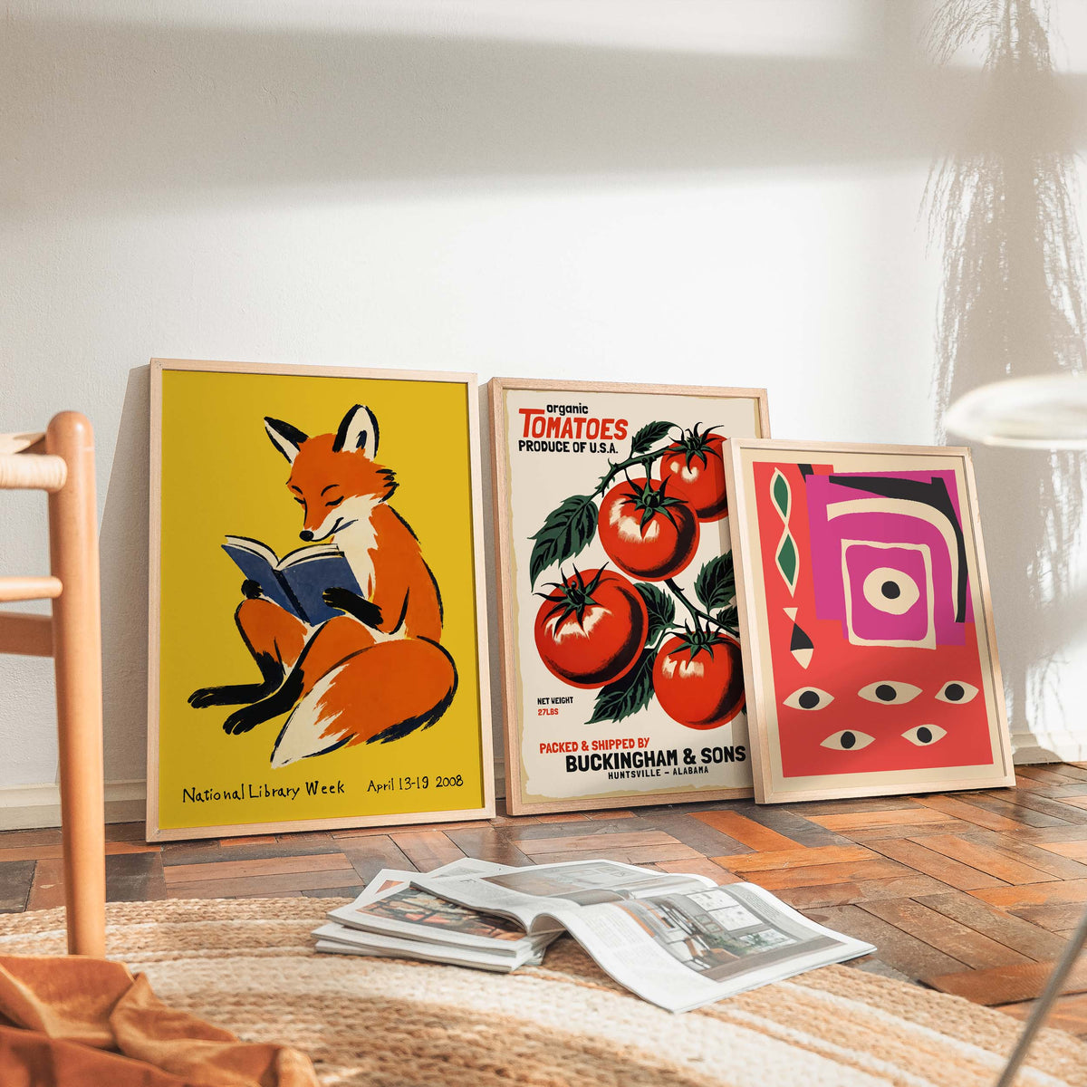 National Library Fox Reading Print