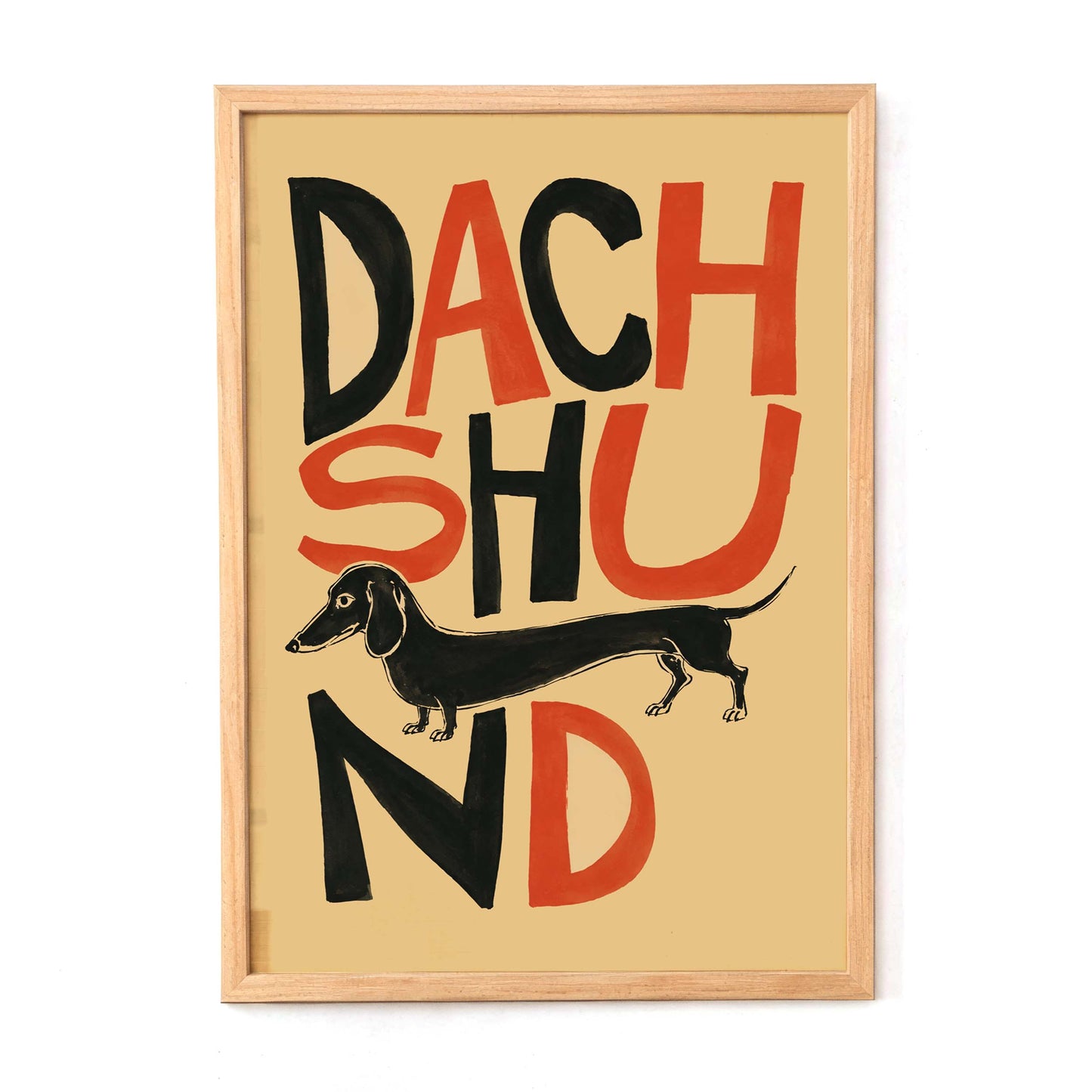 Dachshund Dog Wall Art Print