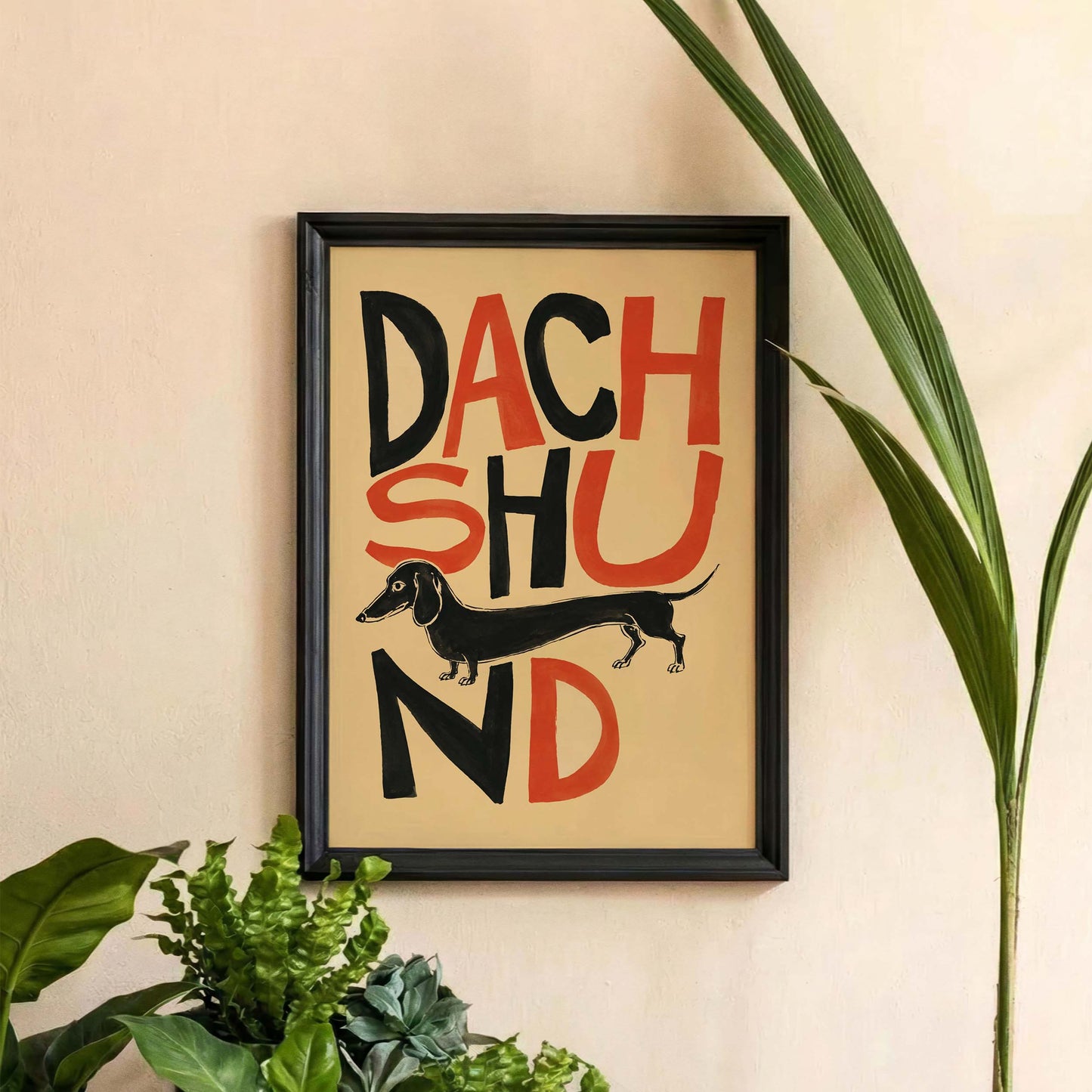 Dachshund Dog Wall Art Print