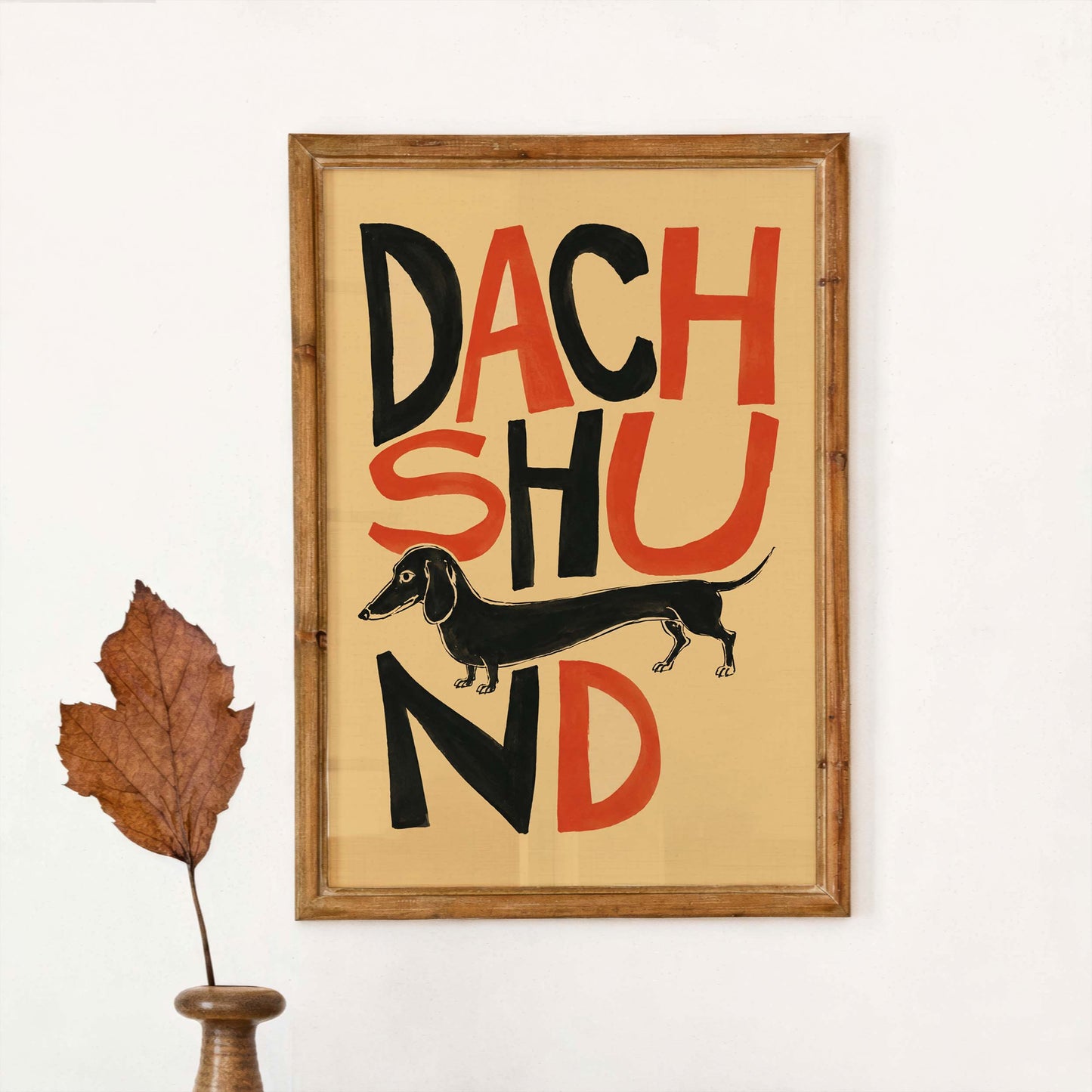 Dachshund Dog Wall Art Print