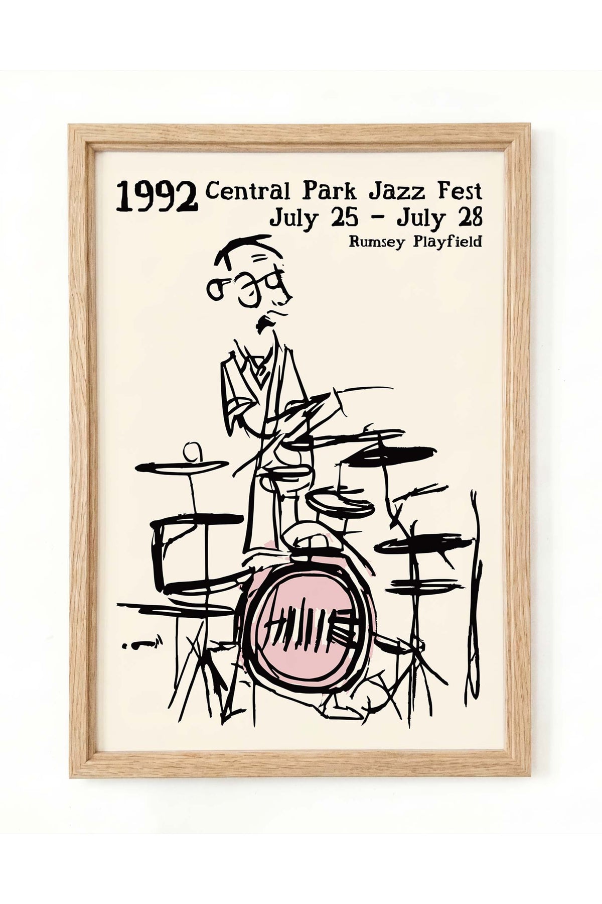 Central Park Jazz Drummer Print