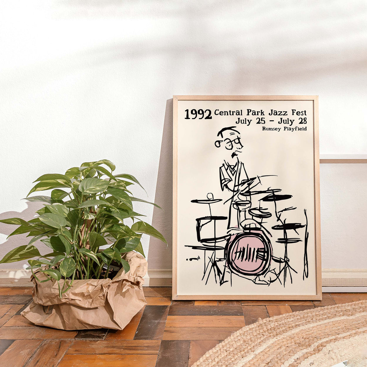 Central Park Jazz Drummer Print