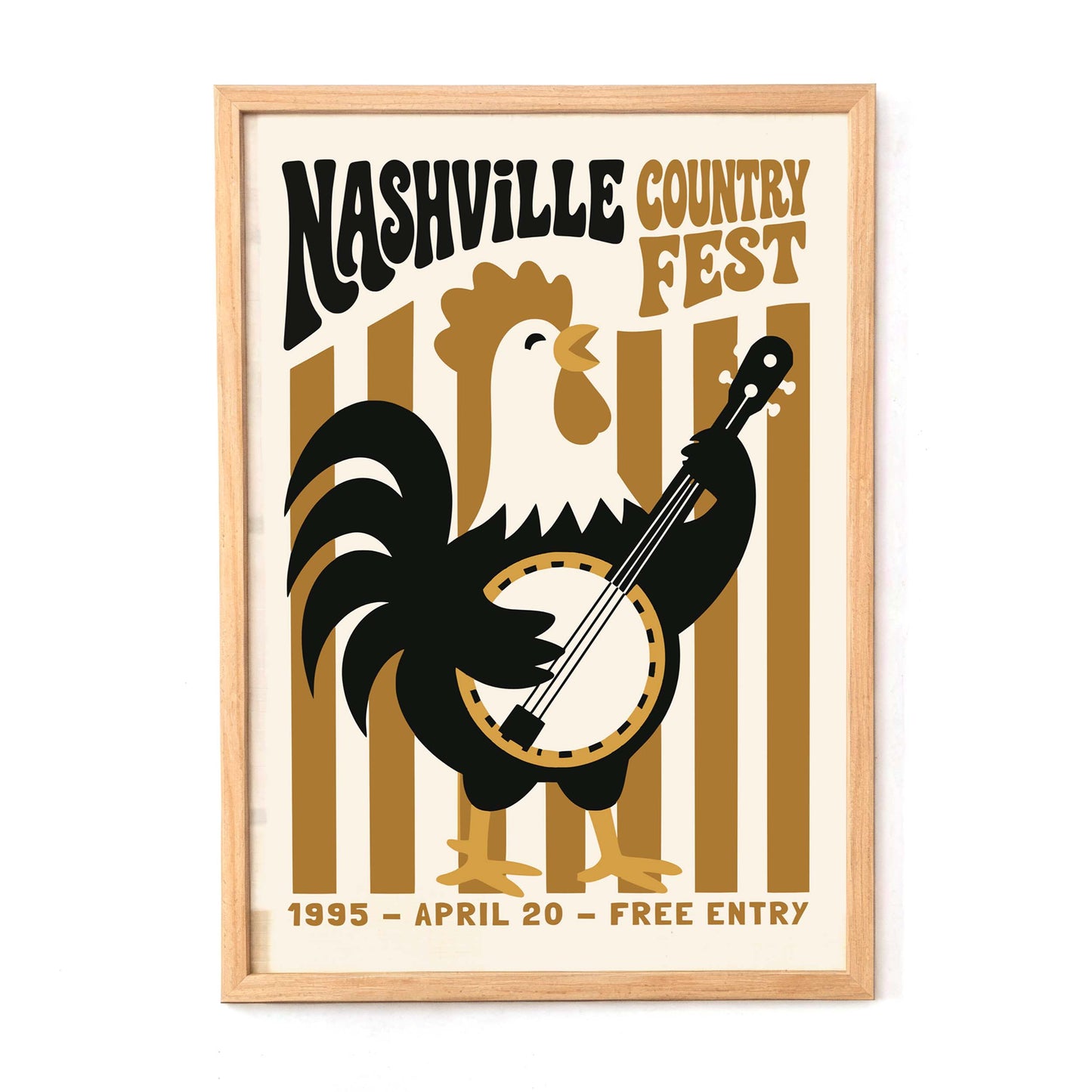 Nashville Country Fest Poster For Music Room