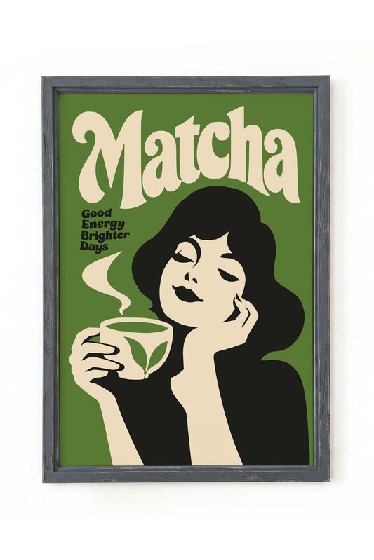 Matcha Tea Woman Wall Art
