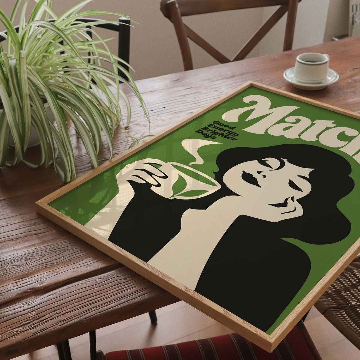 Matcha Tea Woman Wall Art