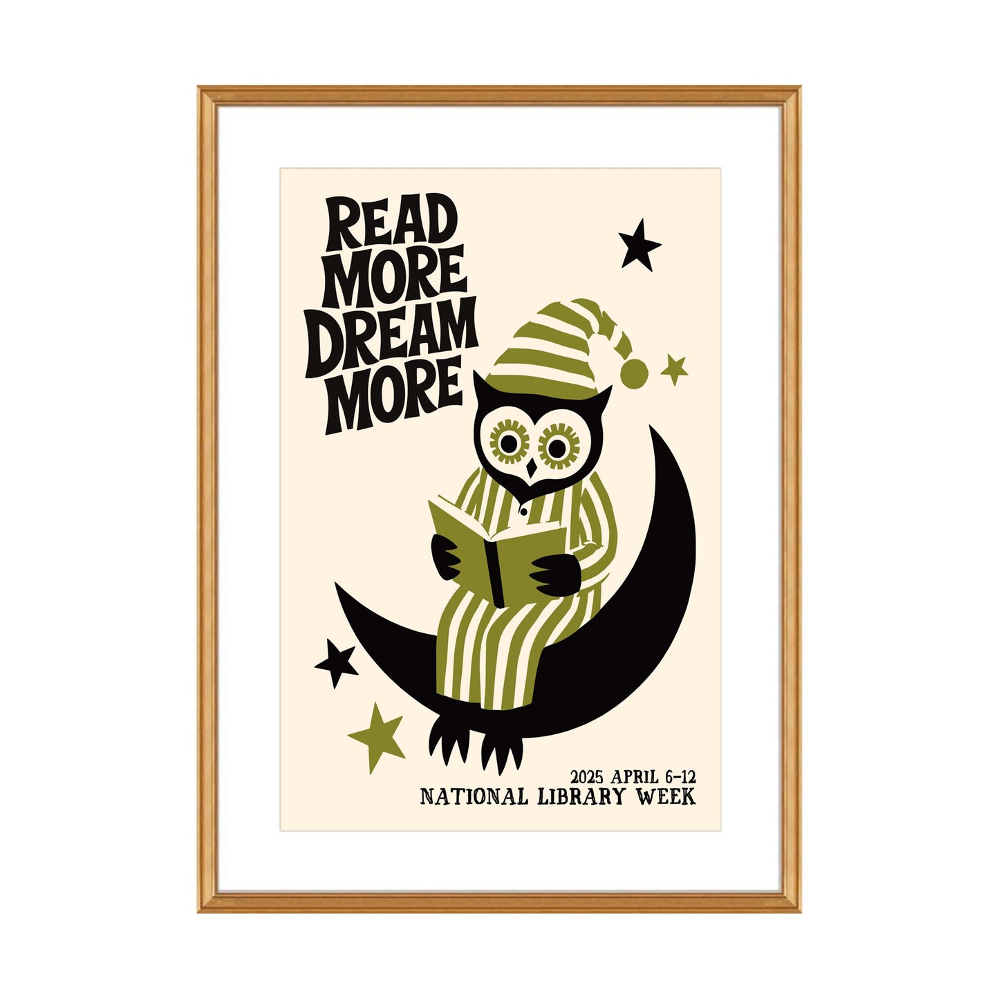 National Library Week Owl Poster For Reading Room